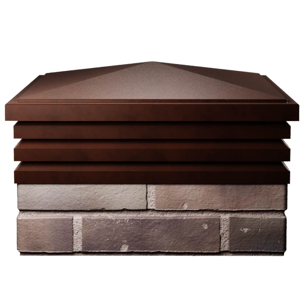 Колпак Zking Бона ХайТек Коричневый на столб 2х2 кирпича (513х513мм) Улан-Удэ фото