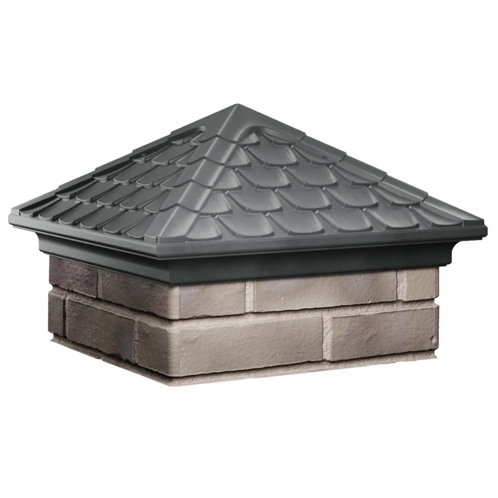 Колпак Zking Эльбрус Серый на столб 1.5х1.5 кирпича (385х385мм) в Улан-Удэ фото