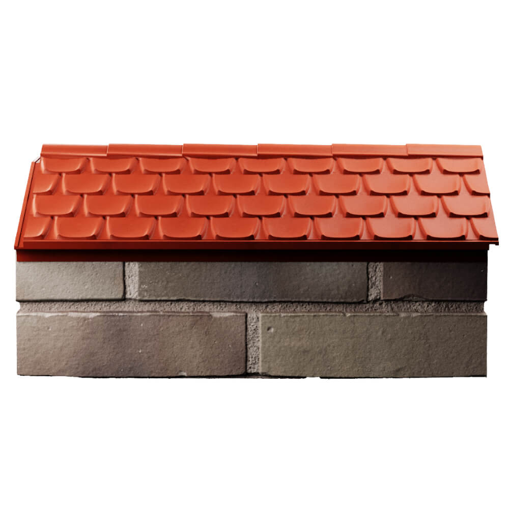 Парапет Zking Эльбрус Красный с посадкой на 1 кирпич (255мм) в Улан-Удэ фото