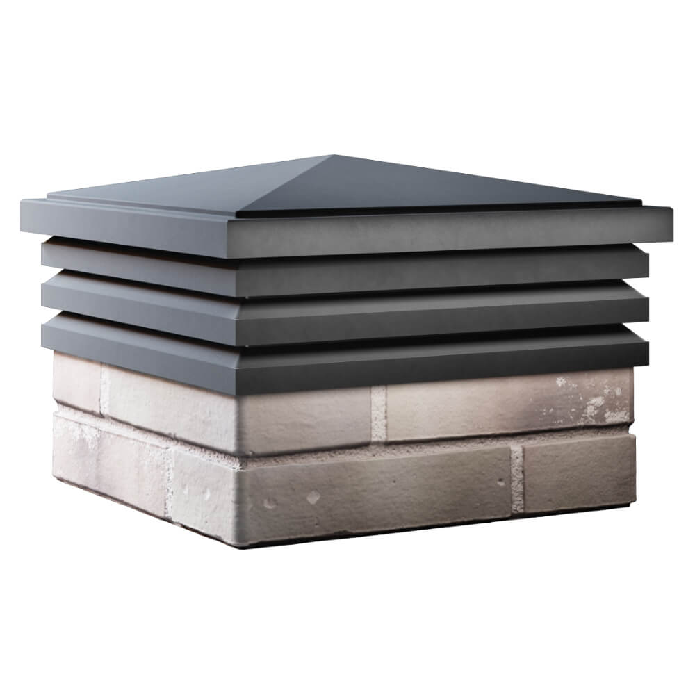 Колпак Zking Бона ХайТек Серый на столб 1.5х1.5 кирпича (385х385мм) в Улан-Удэ фото