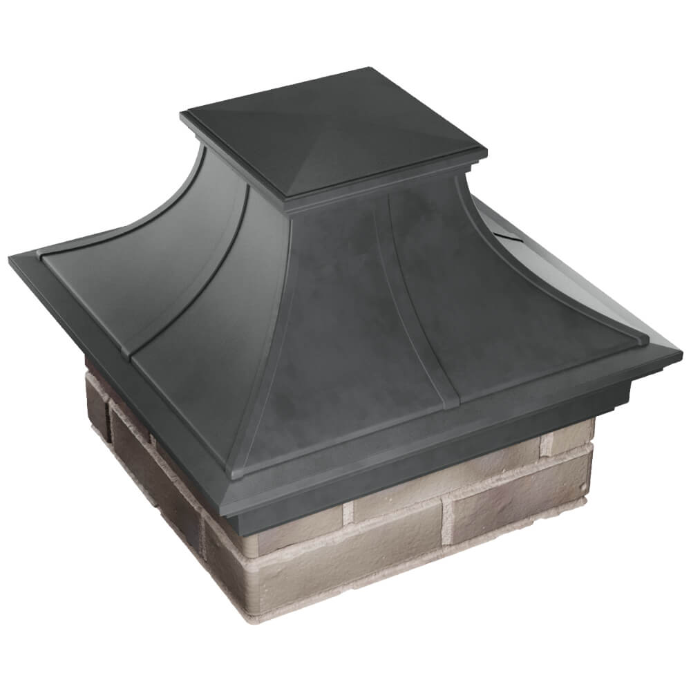 Колпак Zking Монблан Премиум Серый на столб 1.5х1.5 кирпича (385х385мм) в Улан-Удэ фото