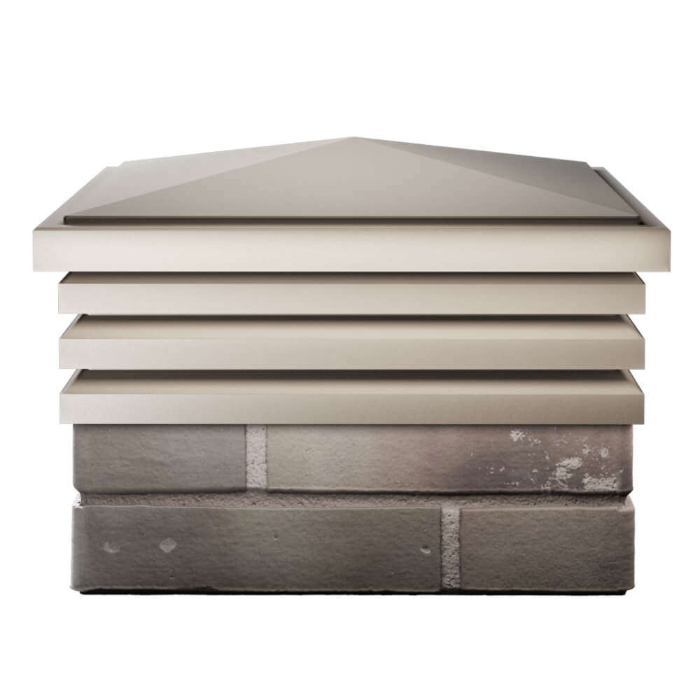 Колпак Zking Бона ХайТек Бежевый на столб 1.5х1.5 кирпича (385х385мм) Улан-Удэ фото