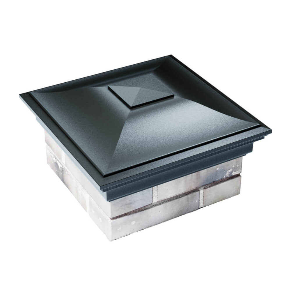 Колпак Zking Монблан Черный на столб 1.5х1.5 еврокирпича 0.7НФ (355х355мм) в Улан-Удэ фото