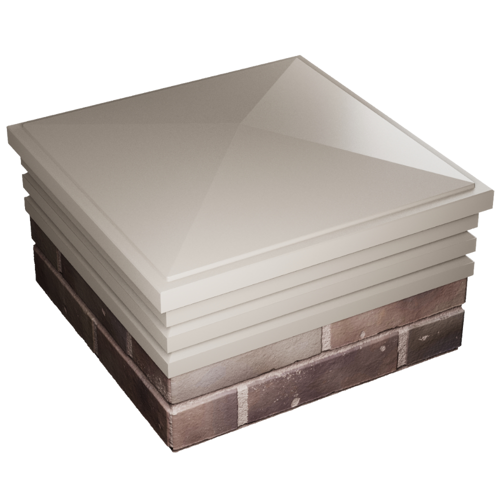 Колпак Zking Бона ХайТек Бежевый на столб 2х2 кирпича (513х513мм) в Улан-Удэ фото