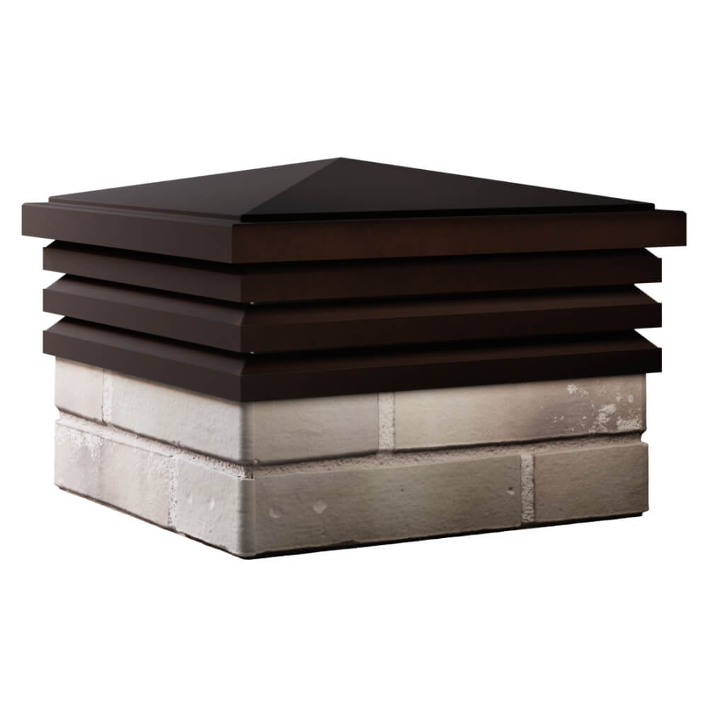 Колпак Zking Бона ХайТек Коричневый на столб 1.5х1.5 кирпича (385х385мм) в Улан-Удэ фото