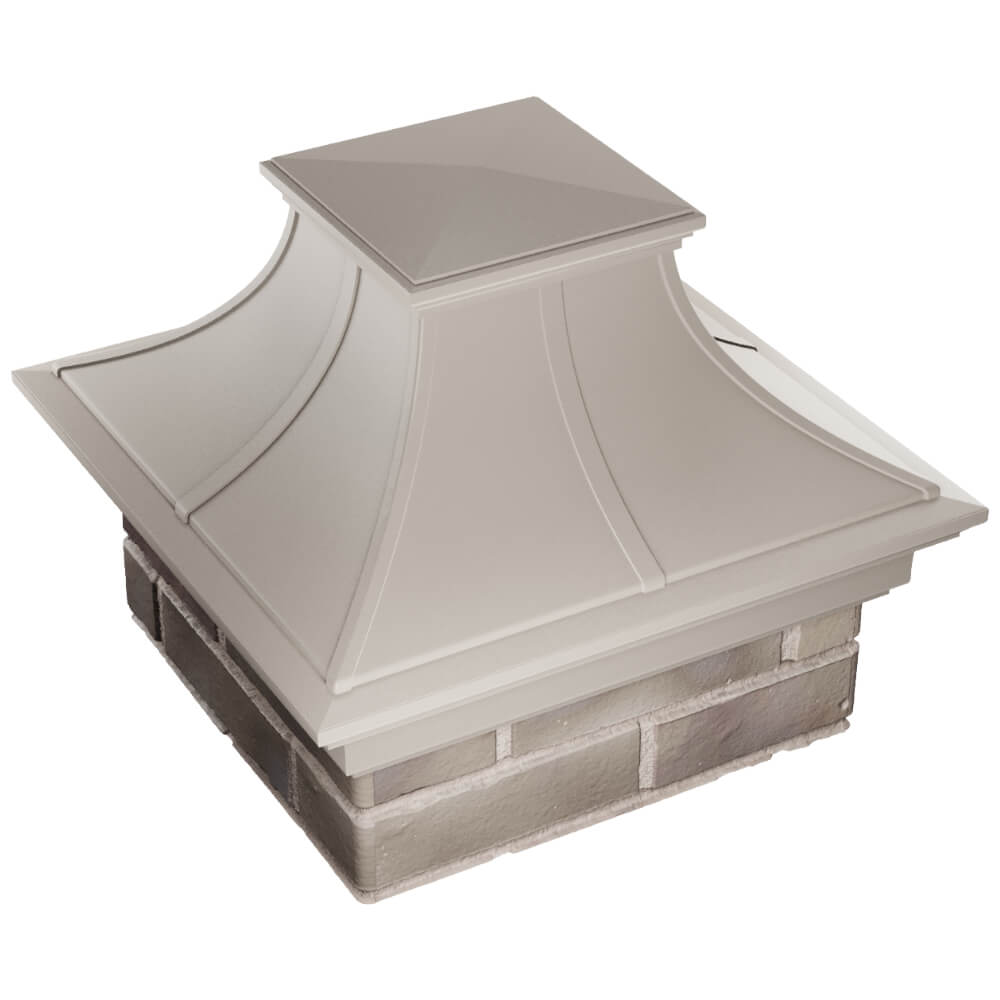 Колпак Zking Монблан Премиум Бежевый на столб 1.5х1.5 кирпича (385х385мм) в Улан-Удэ фото